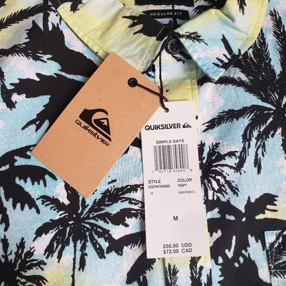 NWT Quiksilver Regular Fit Simple Days Button Down Shirt - Picture 4 of 5